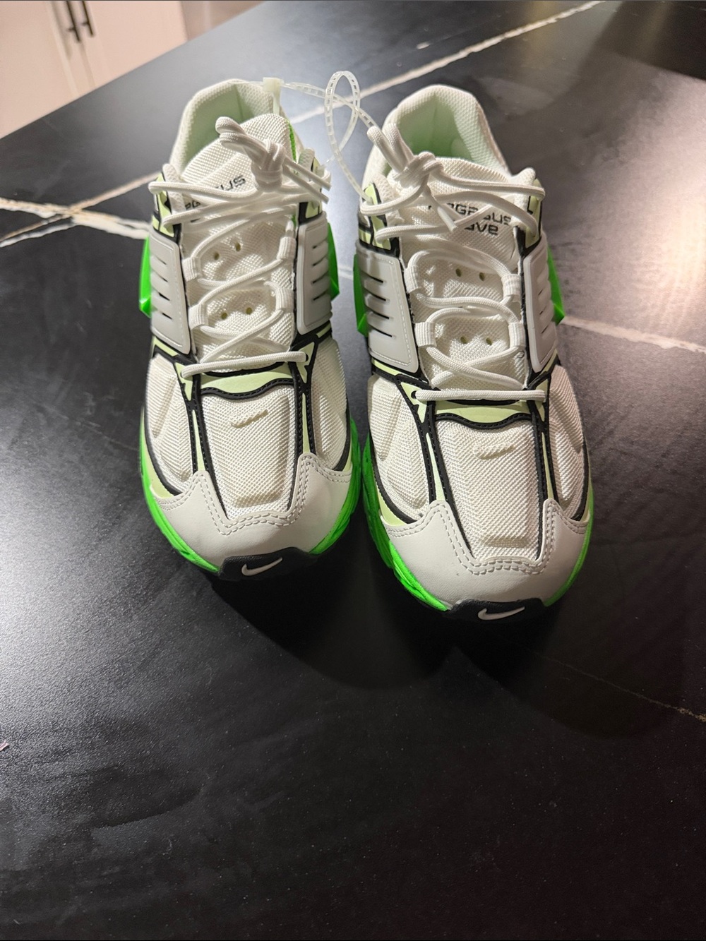 Nike Pegasus Wave Shoes - White with Neon Green Accents